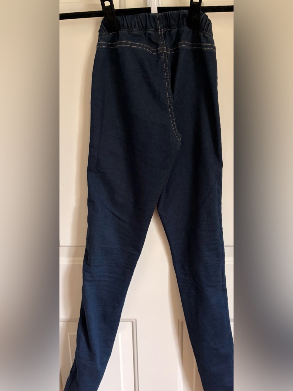 Divided H&M Dark Blue Denim Jeggings with Contrast Stitching
